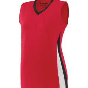 Red/Black/White Augusta Sportwear 1356 Girls Tornado Softball Jersey