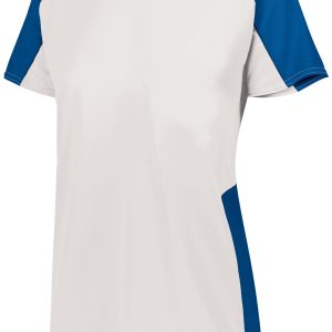 White/Royal Augusta Sportwear 1523 Girls Cutter Softball Jersey