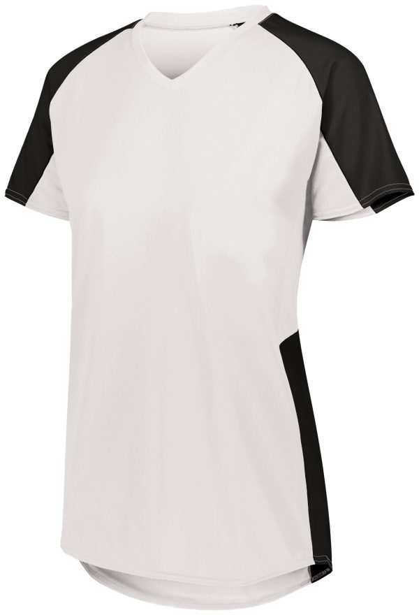 White/Black Augusta Sportwear 1523 Girls Cutter Softball Jersey