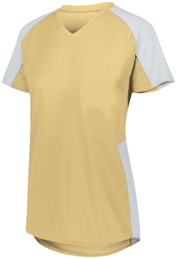 Vegas Gold/White Augusta Sportwear 1523 Girls Cutter Softball Jersey