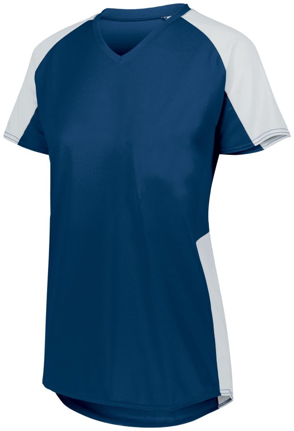 Navy/White Augusta Sportwear 1523 Girls Cutter Softball Jersey