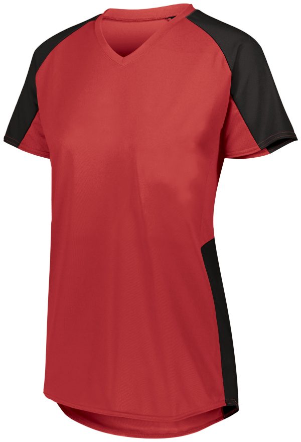 Red/Black Augusta Sportwear 1523 Girls Cutter Softball Jersey