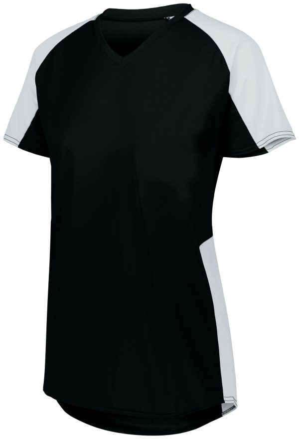 Black/White Augusta Sportwear 1523 Girls Cutter Softball Jersey