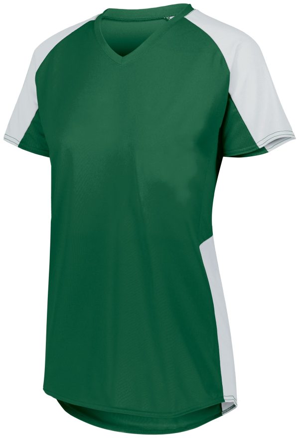 Dark Green/White Augusta Sportwear 1523 Girls Cutter Softball Jersey