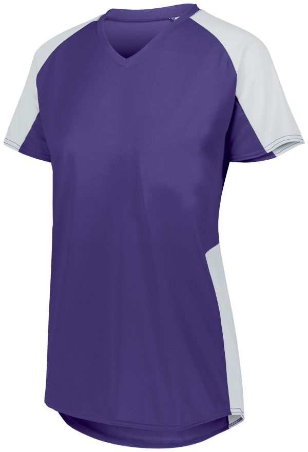 Purple/White Augusta Sportwear 1523 Girls Cutter Softball Jersey