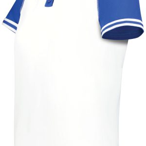White/Royal Augusta Sportwear 6918 Girls Cutter+ Henley Softball Jersey