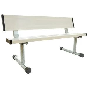 BSN Sports White 5ft Portable Sideline Bench with Back