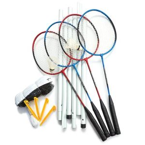 Gamecraft Basic Economy Badminton Set - Racquets, Net, Shuttlecocks